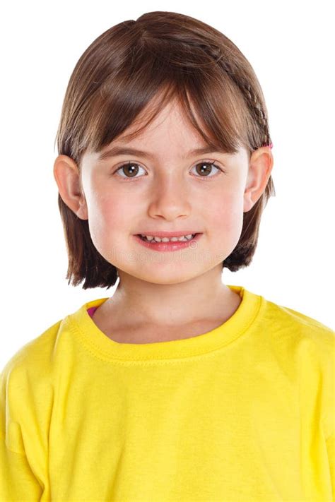 Visage De Portrait De Petite Fille D Enfant D Enfant D Isolement Sur Le