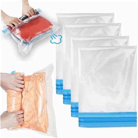 Lot De Sacs De Compression Enroulables Pour V Tements Sacs De