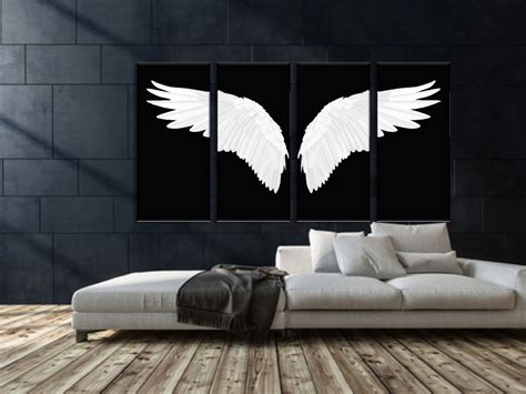 Angel Wings Wall Art Wings Wall Decor Wings Art Print Angel - Etsy