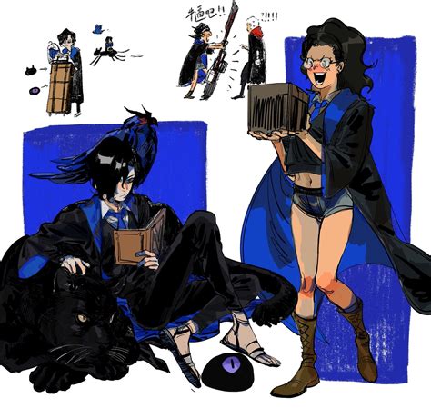 One piece hogwarts | One piece harry potter au, Honchkrow gijinka, Fan art