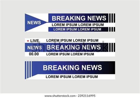 Collection News Lower Third Set Template Stock Vector (Royalty Free ...