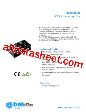 FRH100-00_V01 Datasheet(PDF) - Bel Fuse Inc.