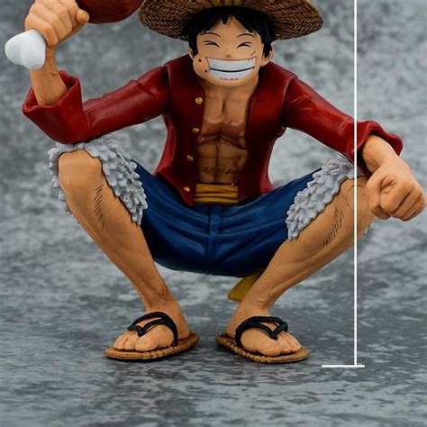 Cheap One Piece Figure Squatting Luffy Koa Model Decoration Toy Anime