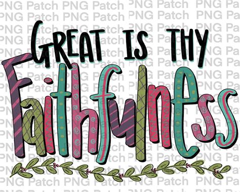 Great Is Thy Faithfulness Church Hymns Church Png Digital Etsy