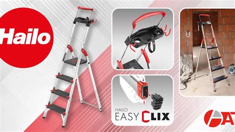 Hailo Escalera De Aluminio De Tijera ChampionsLine XXR 225 EasyClix