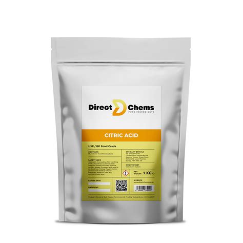 Citric Acid Food Grade 1kg 5kg 25kg Direct Chems Uk