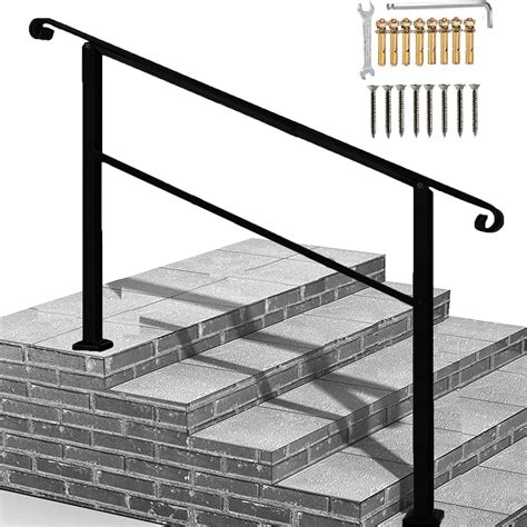 Buy Metty Metal Handrails For Outdoor Steps Fits 1 To 4 Steps Durable