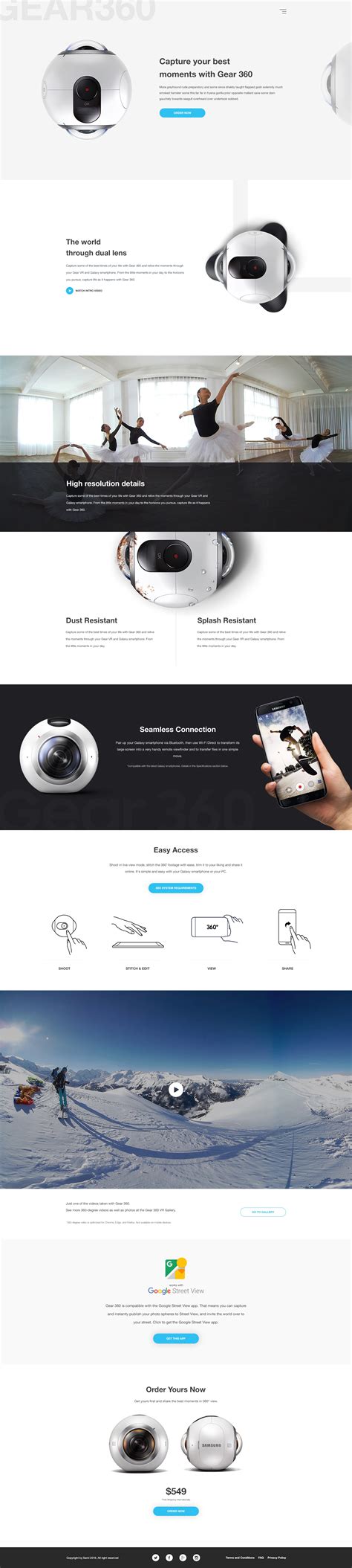 Gear 360 : Product Landing Page by Sami on Dribbble