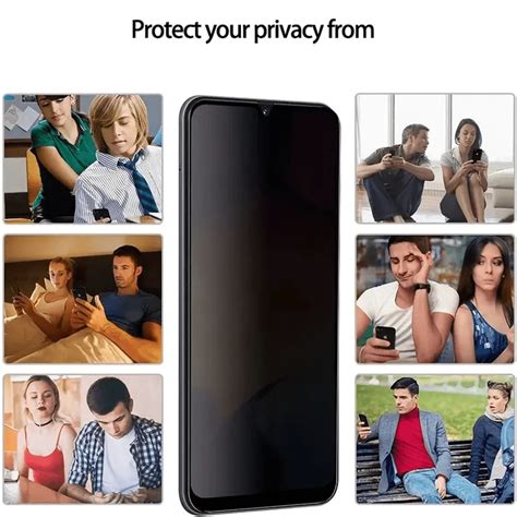 3 Stücke Anti Spy Gehärtetes Glas Kompatibel mit Samsung Galaxy A10 A20