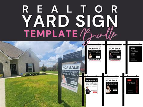 Realtor Yard Sign Bundle | Canva Templates | Listing Agent Marketing