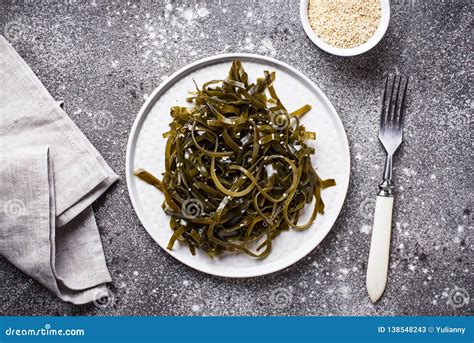 Seaweed Salad with Sesame Seeds Stock Image - Image of dinner ...