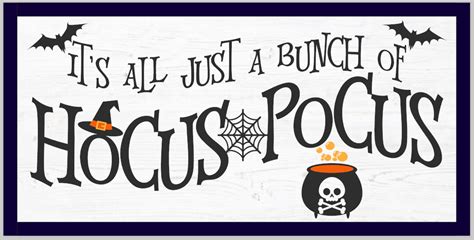 Its All Just A Bunch Of Hocus Pocus Framed Wood Sign