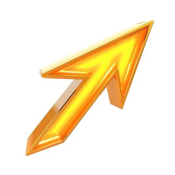 Orange Arrow Lightning D Render Orange Arrow Lightning Png