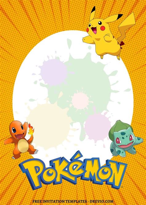 Ultimate Pokemon Canva Birthday Invitation Templates Pokemon