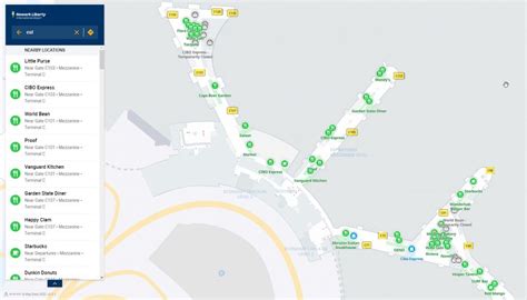 Terminal C map - Gate Newark Liberty International Airport