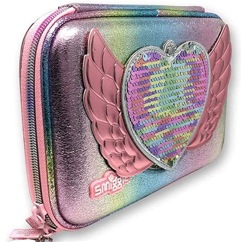 SMIGGLE Glitz Mirror Hardtop Pencil Case Mix Rose S Treats