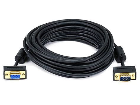 Monoprice Ultra Slim SVGA Super VGA M/F Monitor Cable - 25 Feet With ...