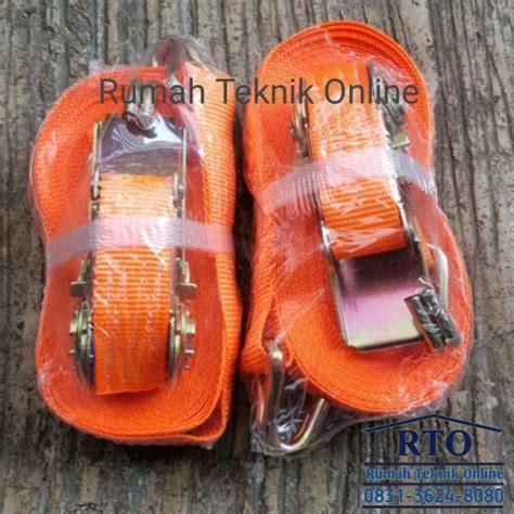 Promo Ratchet Cargo Leshing 1 X 10 Meter Tali Pengikat Barang Trak Belt