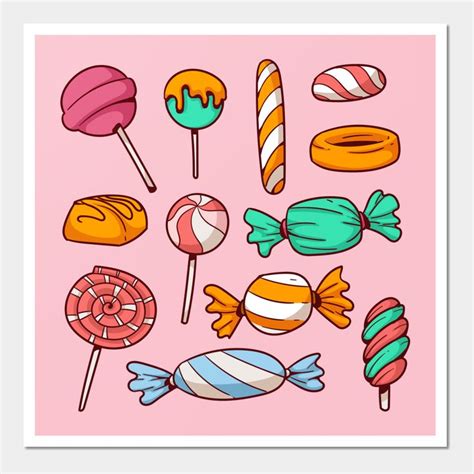 Candies Wall Art Print | Decorate Your Space with Sweetness