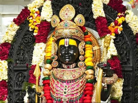 Surya Tilak For Lord Ram S Idol At Ayodhya Temple On Ram Navami