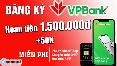 Cách đăng ký mở tài khoản VPBANK onlinegiao thẻ ATM tại nhà nhận 50K