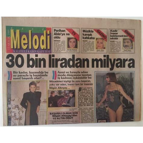 Gökçe Koleksiyon Sabah Gazetesi Melodi Eki 12 Aralık 1989 Fiyatı