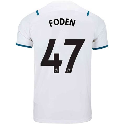 2021/22 Kids PUMA Phil Foden Manchester City Away Jersey - Cleatsxp