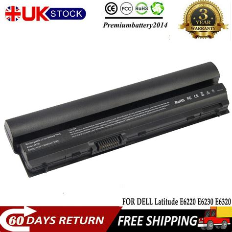 6 Cell Battery For Dell Latitude E6120 E6220 E6230 E6320 E6320 XFR