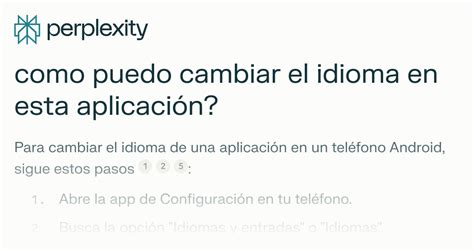 Como Puedo Cambiar El Idioma En Esta Aplicación