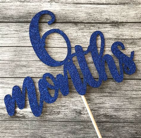 6 Months Birthday Cake Topper Half Birthday Topper Cake Etsy 6 Month