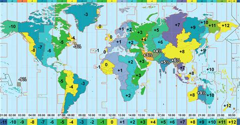 Mapa Del Mundo Detallado Del Vector Con Las Zonas Horarias 55 OFF