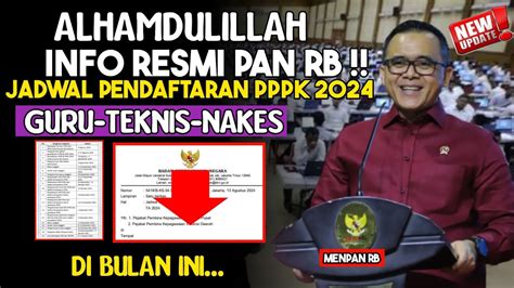 BERSIAP PENGUMUMAN JADWAL PENDAFTARAN PPPK 2024 YouTube