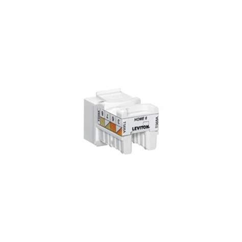 Leviton Quickport Cat Snap In T A B Wiring Connector White Hom