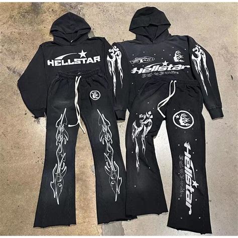 Hellstar Conjunto De Sudadera Con Capucha Y Pantalones De Protecci N