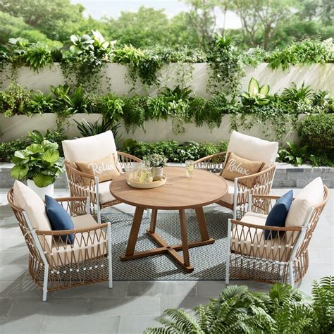 Better Homes Gardens Lilah 5 Piece Outdoor Dining Set White