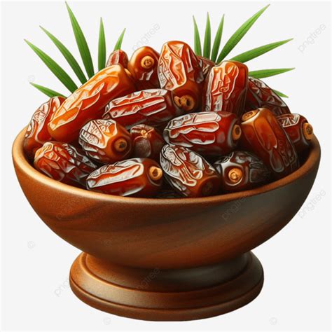 Dates Fruit In A Wooden Bowl At Ramadan Dates Fruit In A Wooden Bowl