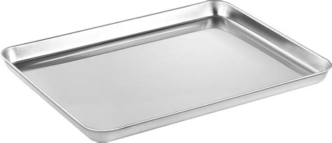 Baking Sheets HEAHYSI Stainless Steel Cookie Sheets Toaster Oven Tray