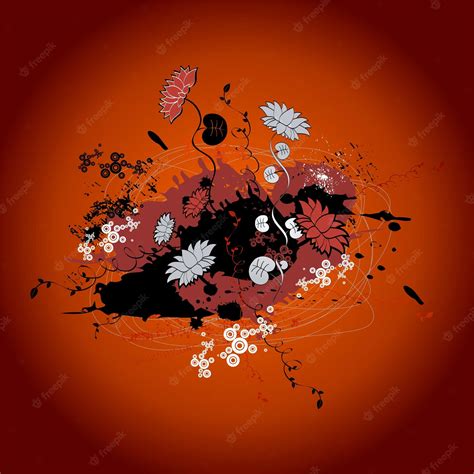 Premium Vector Abstract Flowers Vector Design