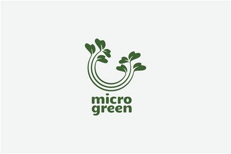 dynamic microgreen logo with vegetable sprouts as the icon. 21844495 ...