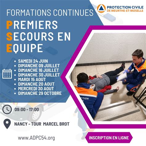 Formations Continues Pse Protection Civile Postes De