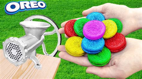 EXPERIMENT COLORFUL OREO VS MEAT GRINDER YouTube