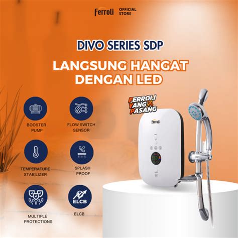 Promo Ferroli Instant Electric Water Heater Divo Series Sdp S