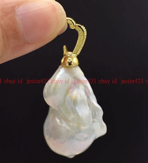 Huge 15x20mm Real Natural White Keshi Baroque Pearl Pendant AAA EBay