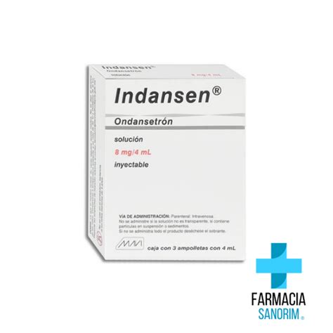 Indansen Ondansetron 8mg 4 Ml Caja Con 3 Ampulas Inyectables