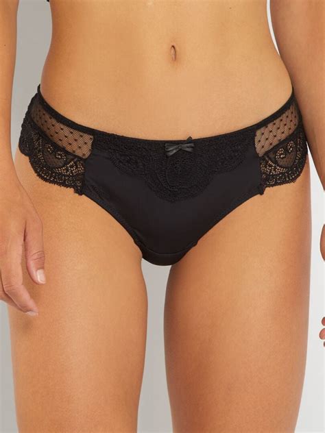 Culotte Tanga Envie De Lingerie Negro Kiabi 7 00