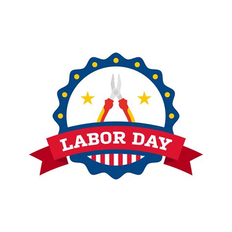 Happy Labor Day banner isolated on white background 10692994 Vector Art ...