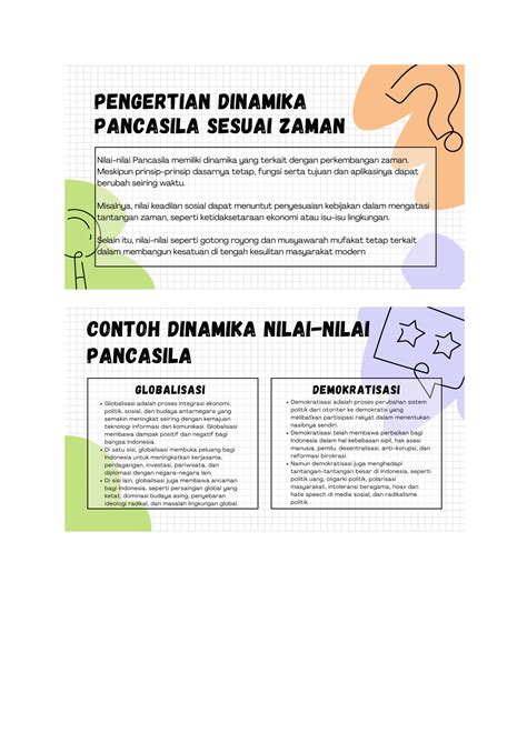 Solution Dinamika Nilai Nilai Pancasila Sesuai Perkembangan Zaman