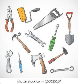 Set Tools Cartoon Stock Vector Royalty Free 271751831