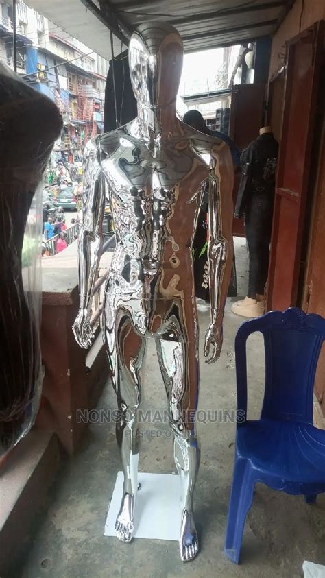 Silver Chrome Faceless Full Body Male Mannequin In Lagos Island Eko