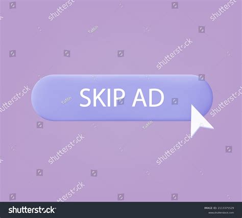 3d Button Skip Ads Cursor Apply Stock Vector Royalty Free 2113375529